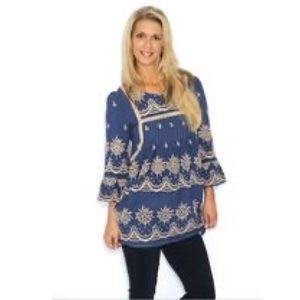 Ivy Jane Women's Grape Embroidered Tunic XS